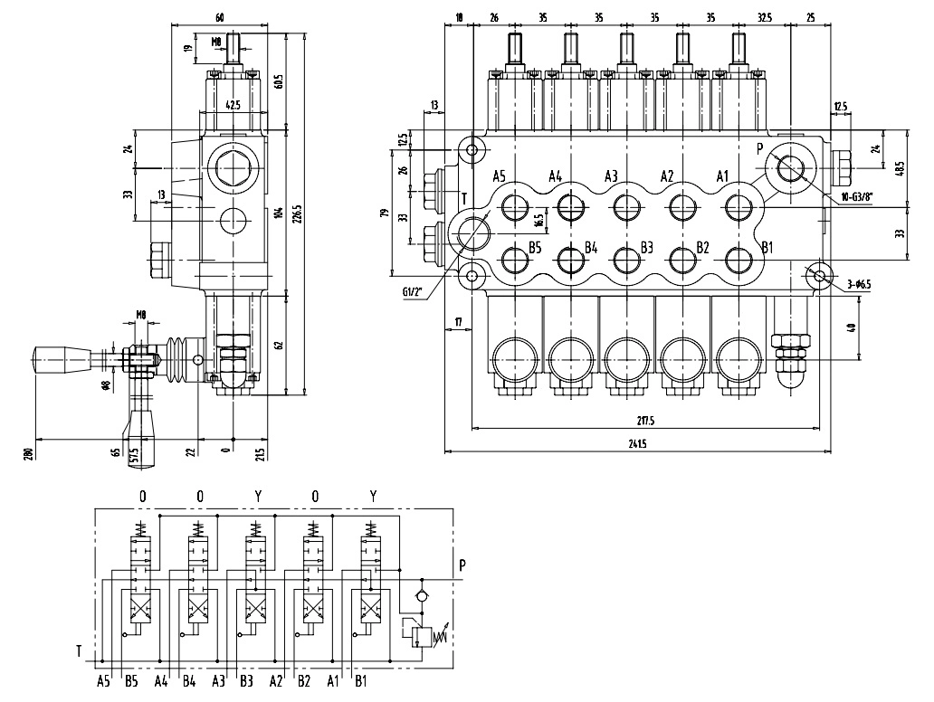 Hydraulic Monoblock Multi-Drection Valve Zda1-F15L